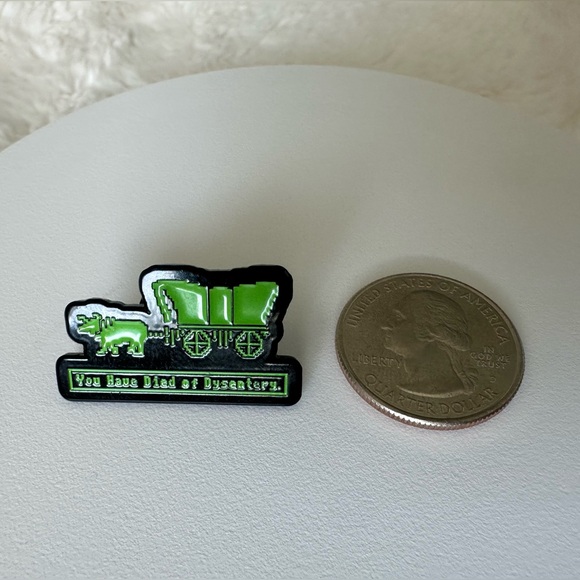 🐂“Died of Dysentery” Vintage OG Oregon Trail Enamel Pin - Picture 4 of 8